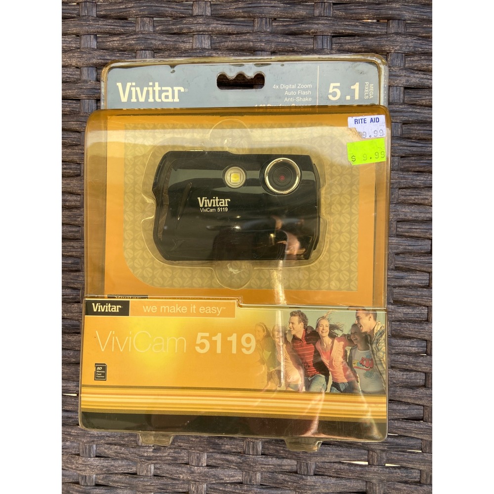 Vivitar ViviCam 5119 Digital Camera 5.1MP 4x Digital Zoom Black New Sealed